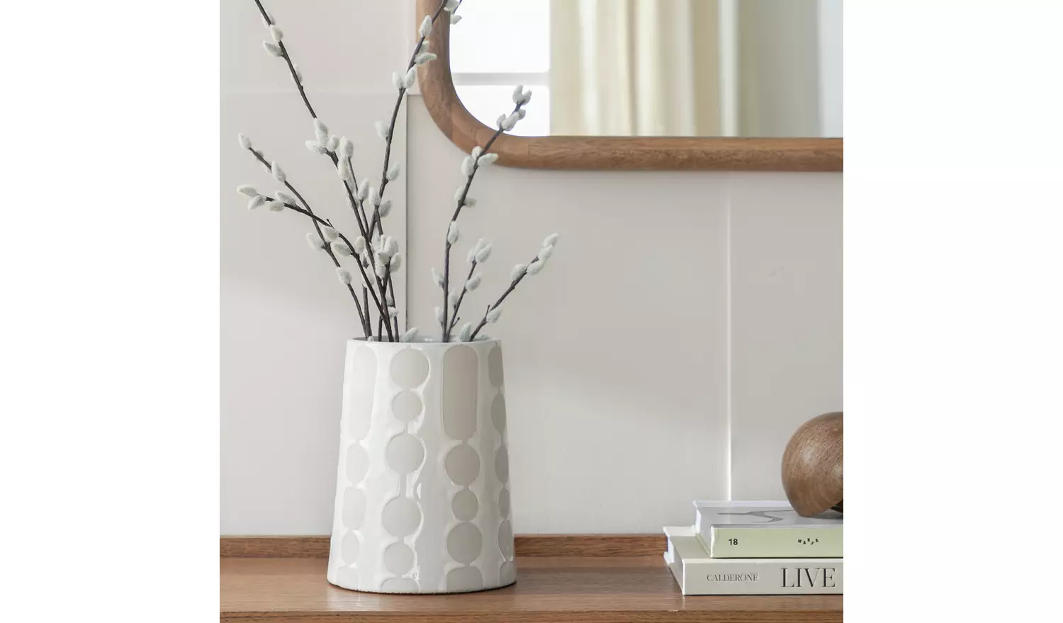 Habitat Cascais Geometric Ceramic Vase - Grey