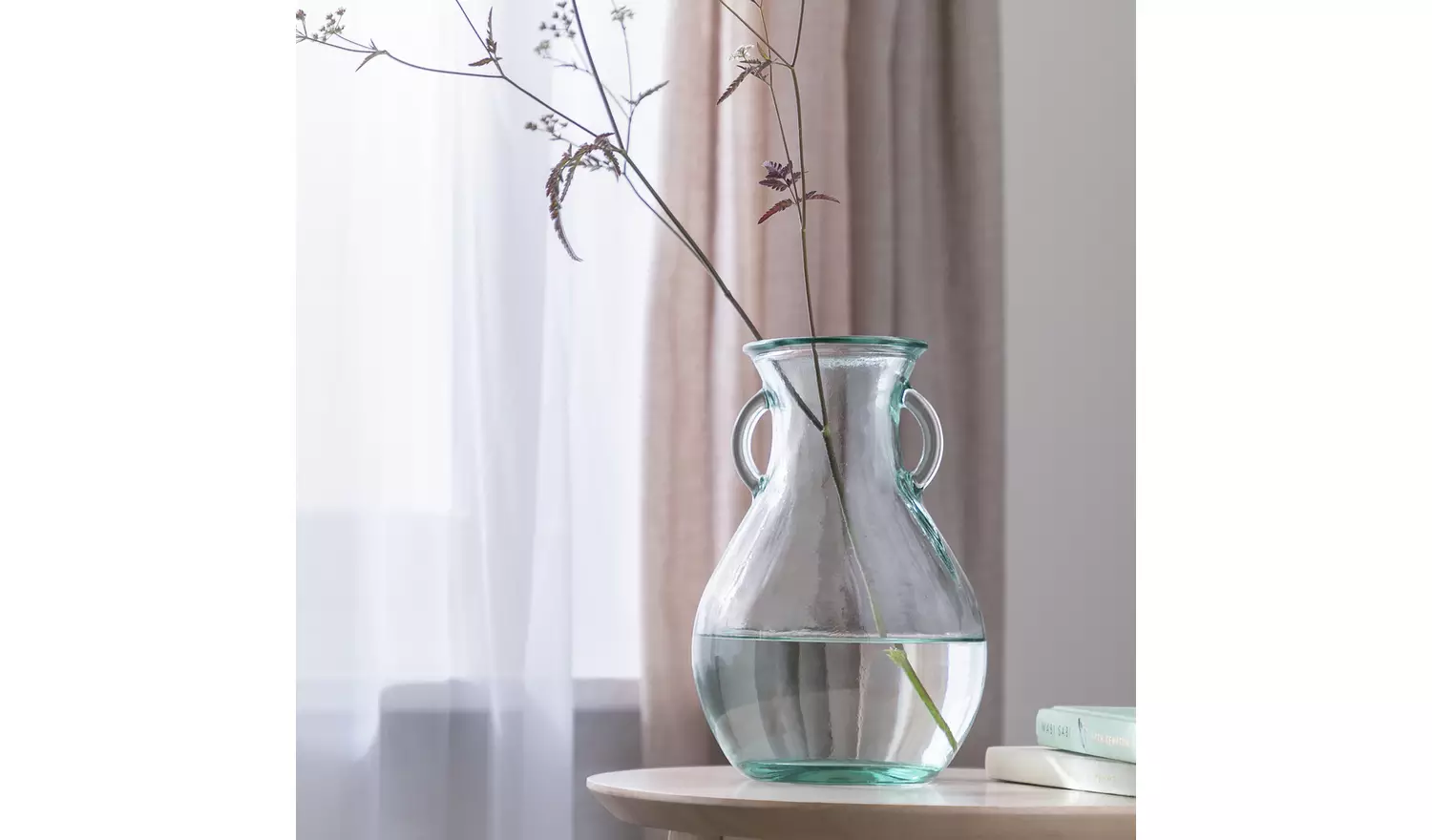 Habitat Large Handled Glass Vase - Clear