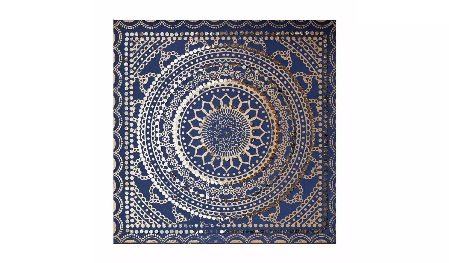 Art for the Home Embellished Fabric Canvas Wall Art 80x80cm