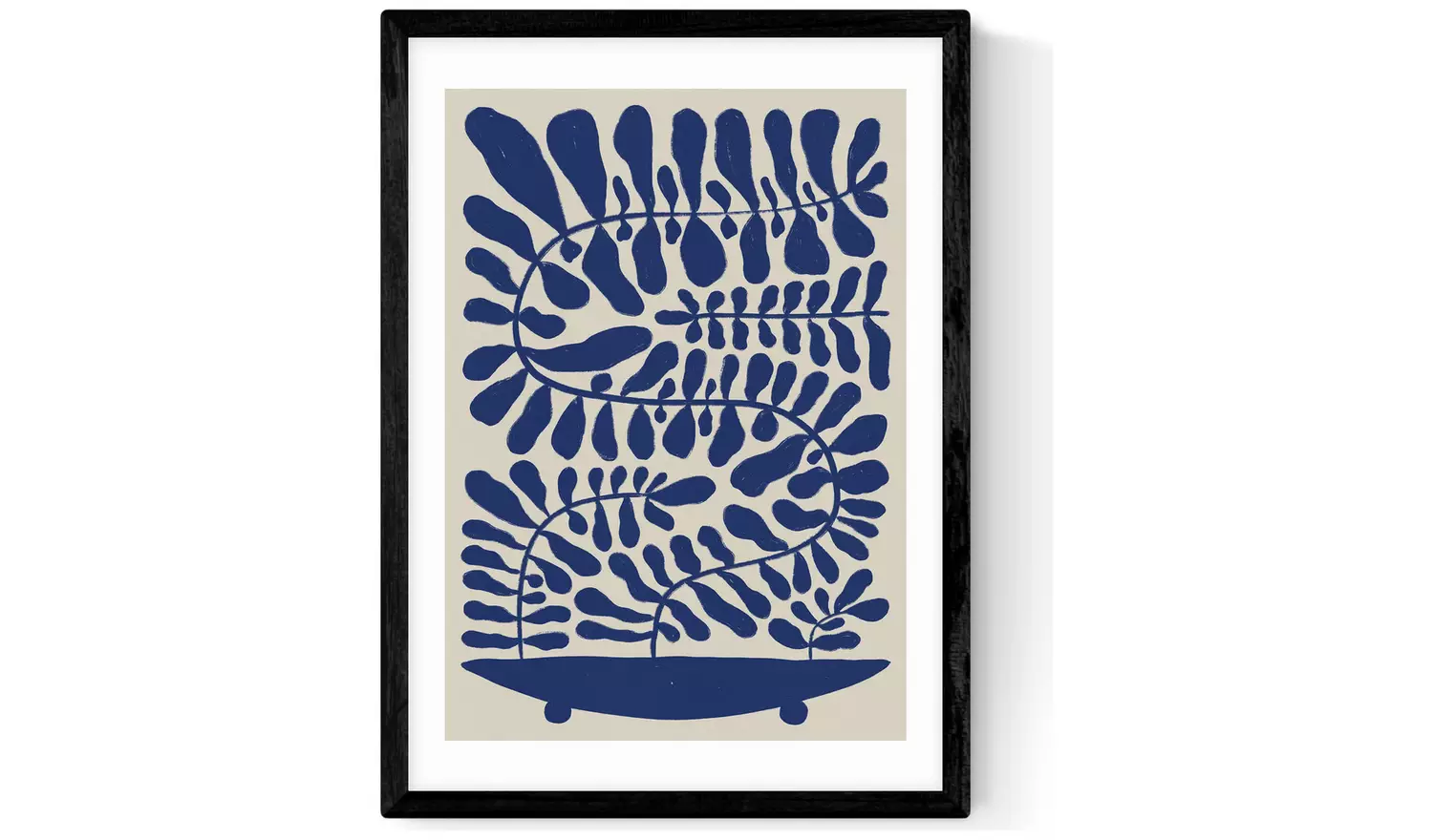 East End Prints 100 Leaved Plant Black Frame Art Print - A3