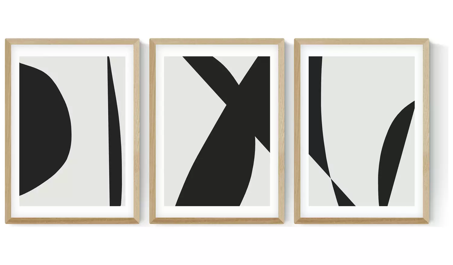 East End Prints Abstract Oak Frame Art Print - A2