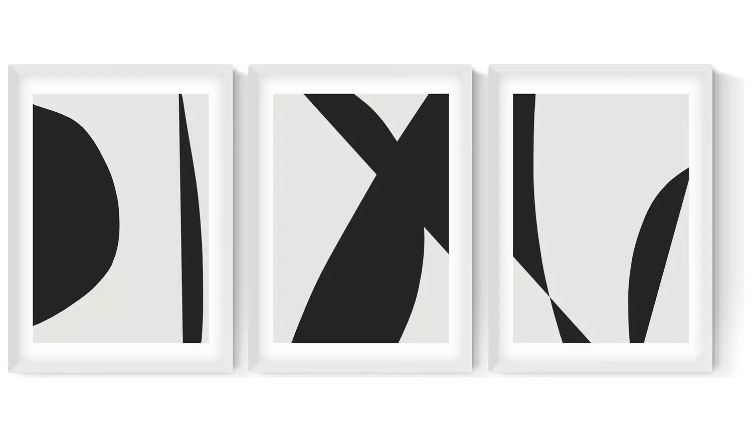 East End Prints Abstract White Frame Art Print - A3