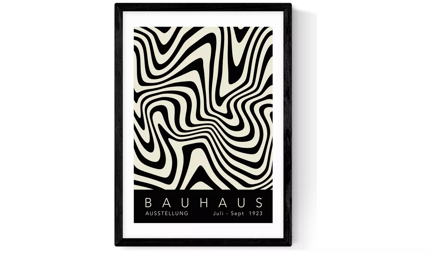 East End Prints Bauhaus Black Black Frame Art Print - A3