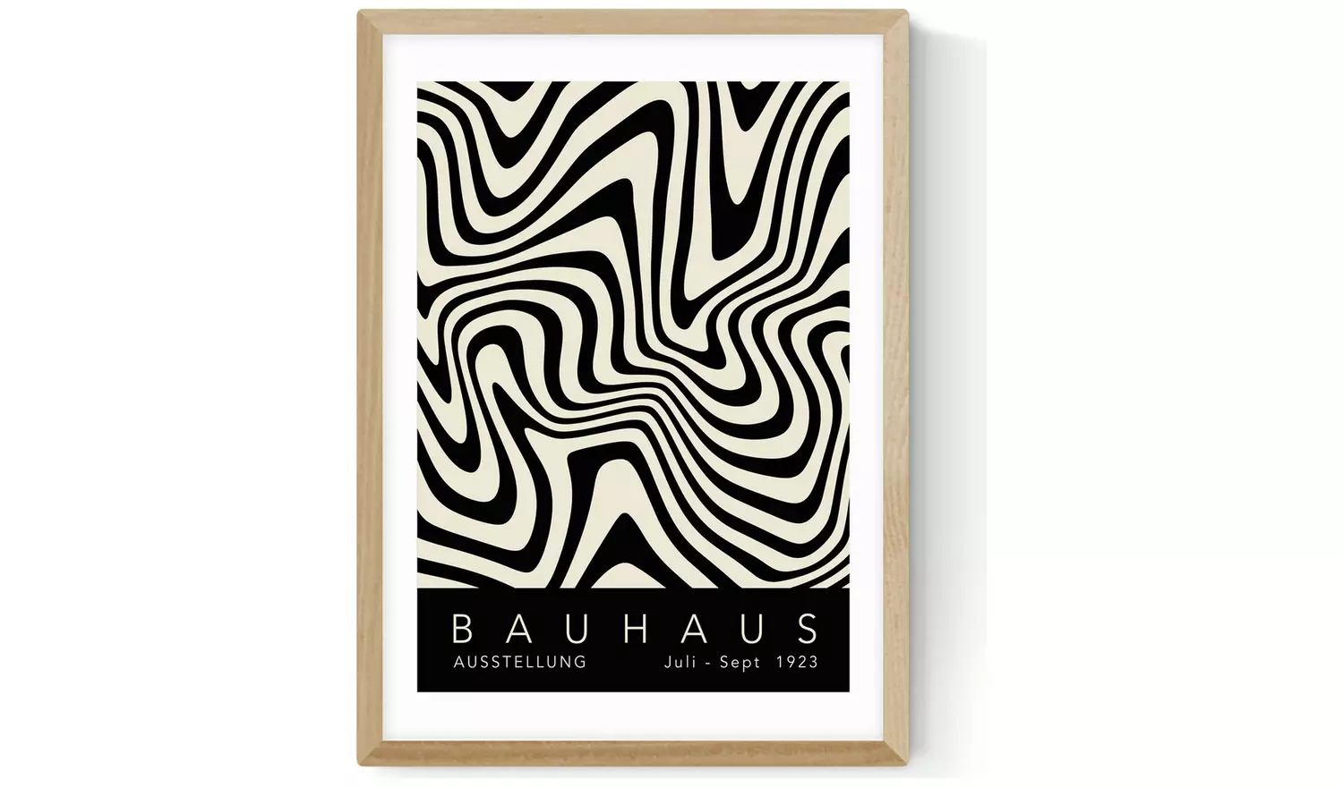 East End Prints Bauhaus Black Oak Frame Art Print - A3