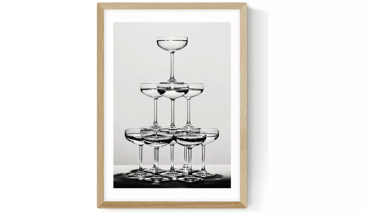 East End Prints Champagne II Oak Frame Art Print - A2