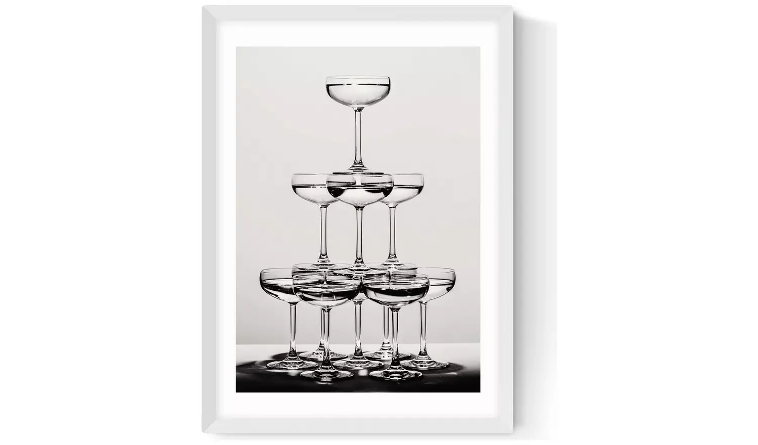 East End Prints Champagne II White Frame Art Print - A3