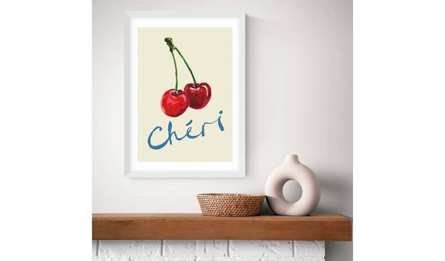 East End Prints Cheri White Frame Art Print - A3