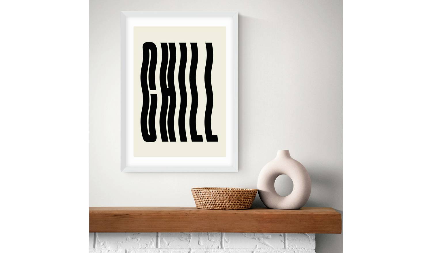 East End Prints Chill White Frame Art Print - A2