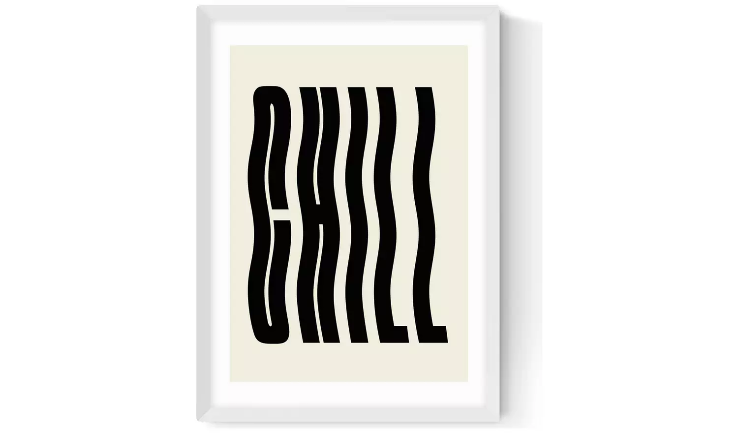 East End Prints Chill White Frame Art Print - A2