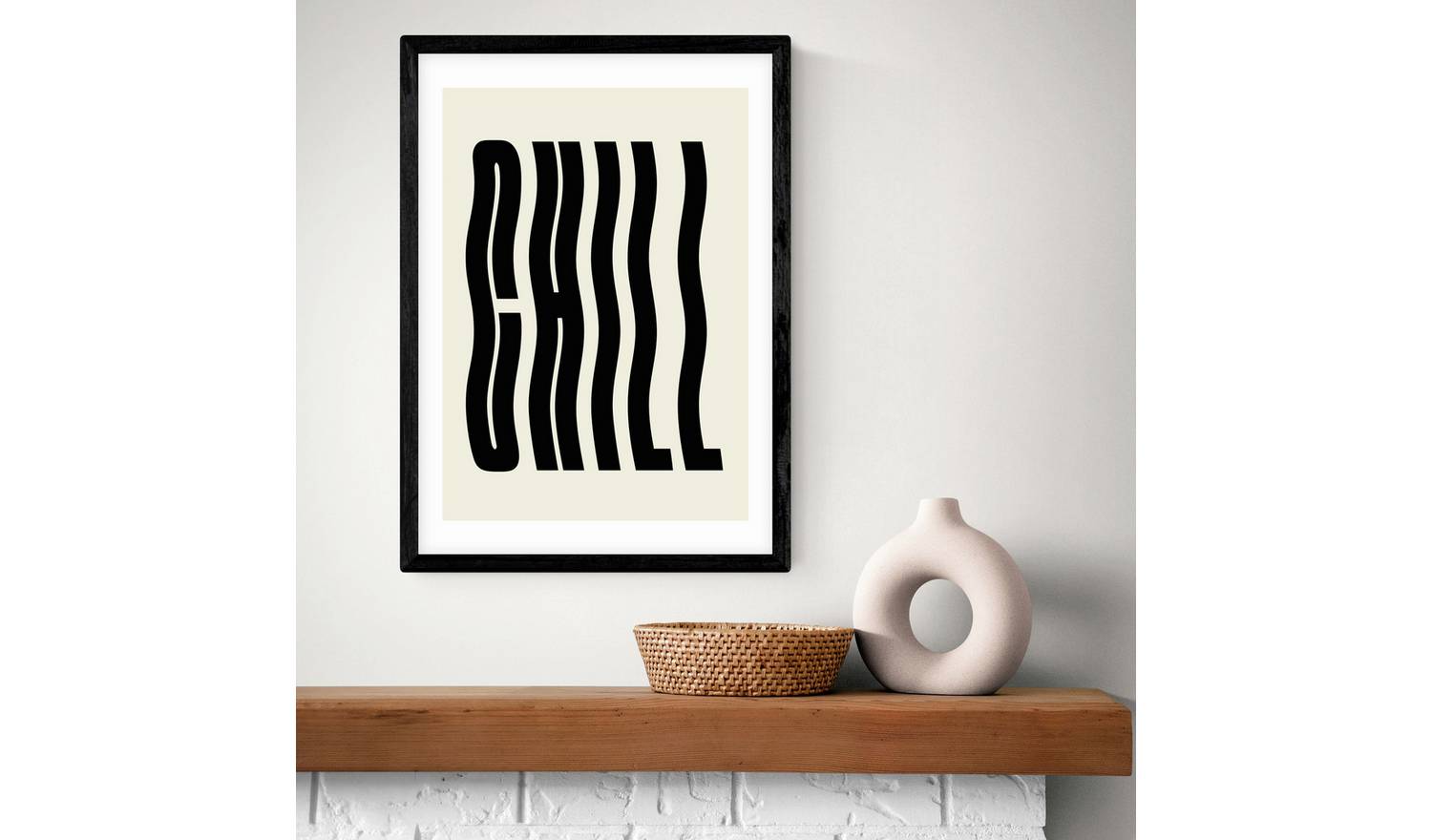 East End Prints Chill Black Frame Art Print - A3