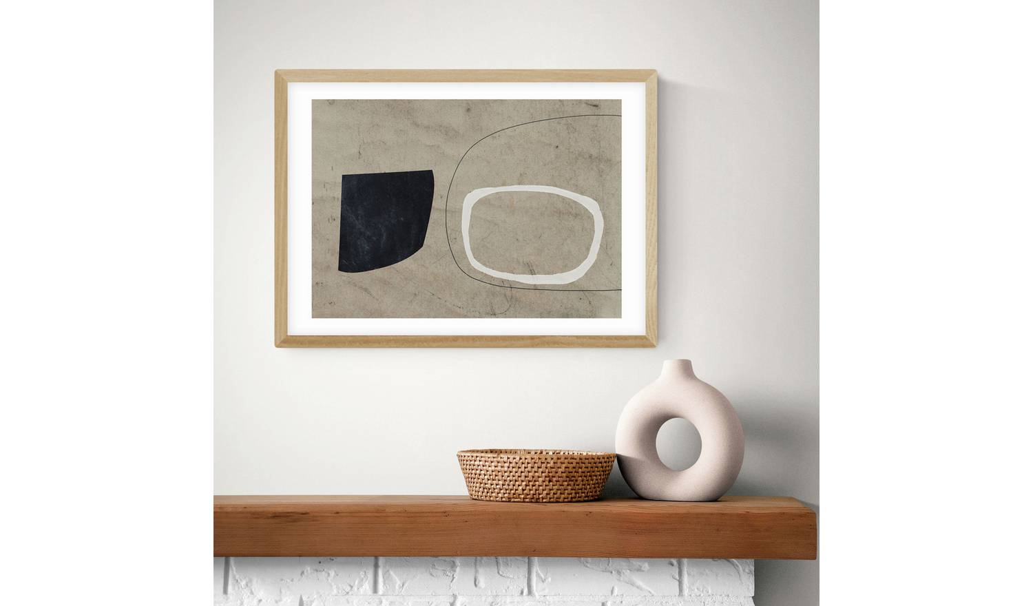 East End Prints Comfort Oak Frame Art Print - A2