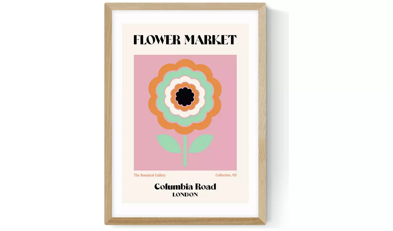 East End Prints Columbia Market Oak Frame Art Print - A2