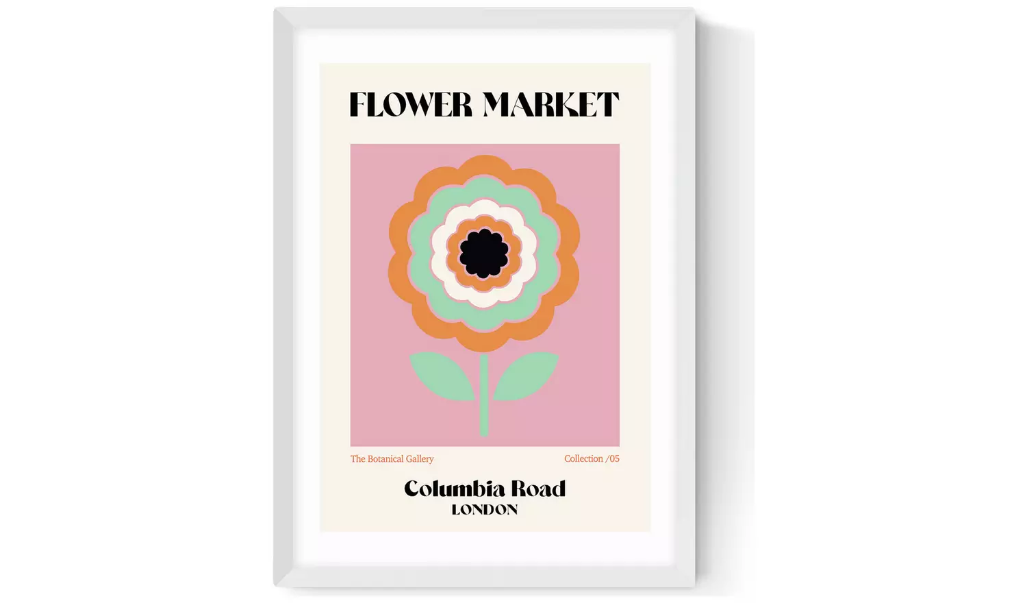 East End Prints Columbia Market White Frame Art Print - A2