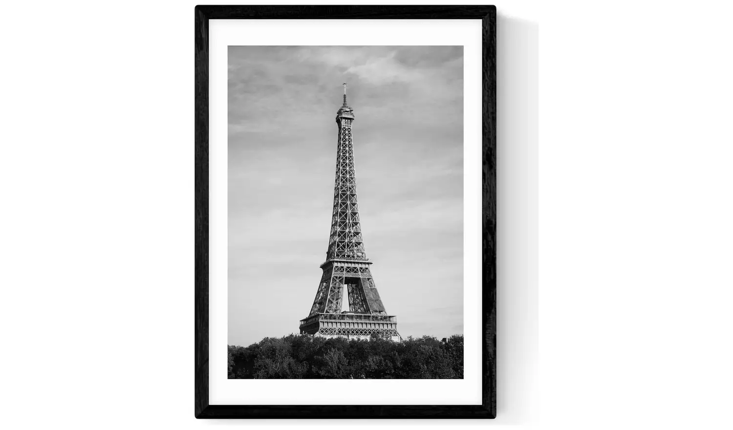 East End Prints Eiffel Tower Black Frame Art Print - A3