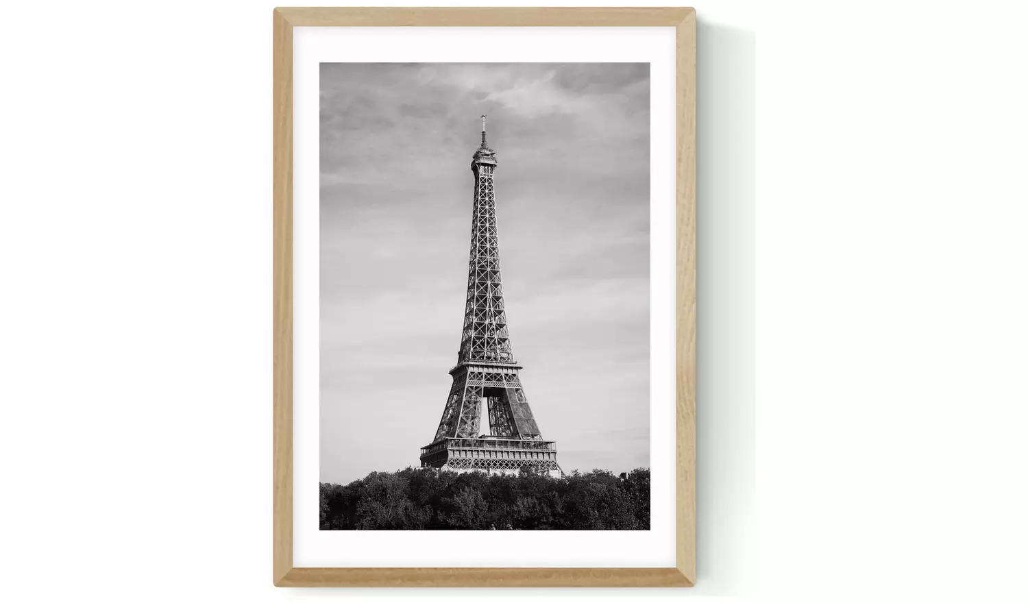 East End Prints Eiffel Tower Oak Frame Art Print - A3
