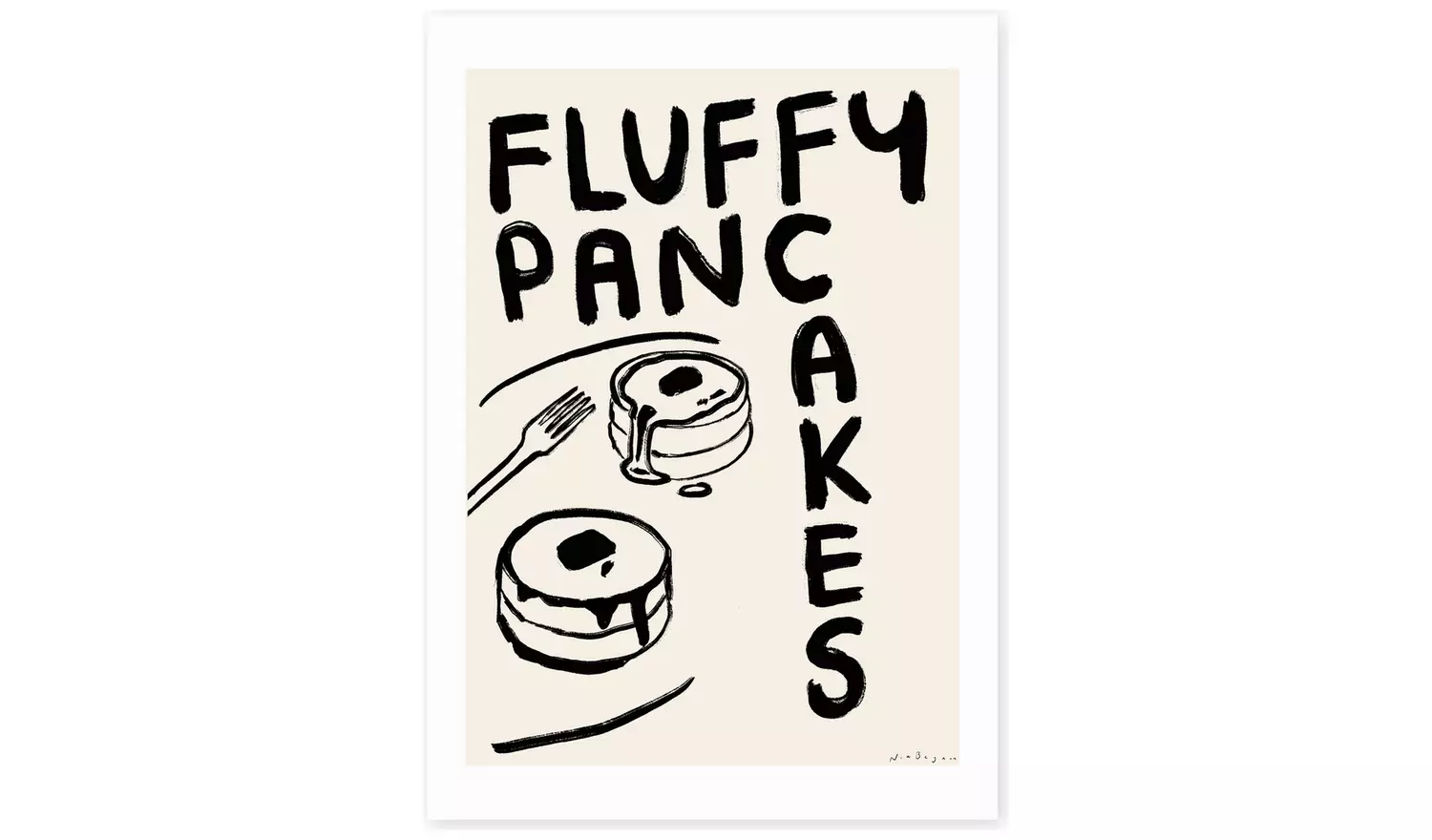 East End Prints Fluffy Pancakes Art Print - A2