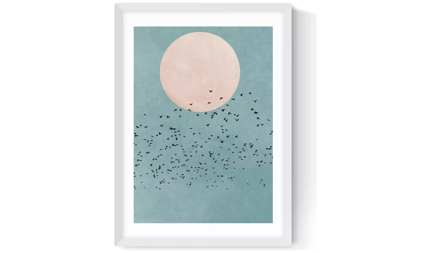 East End Prints Fly Away White Frame Art Print - A3