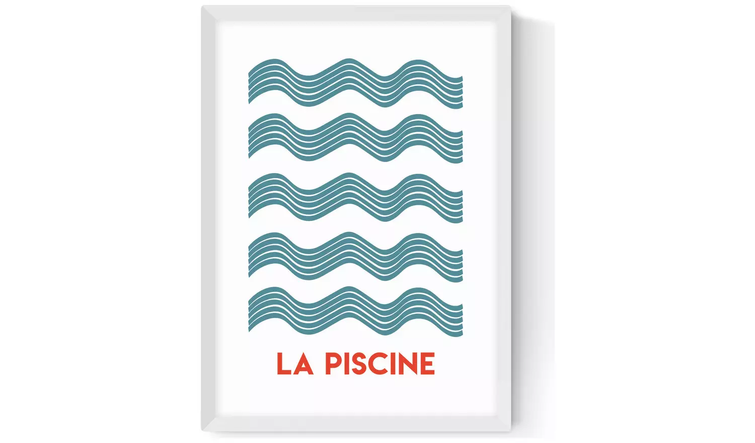 East End Prints La Piscine White Frame Art Print - A3