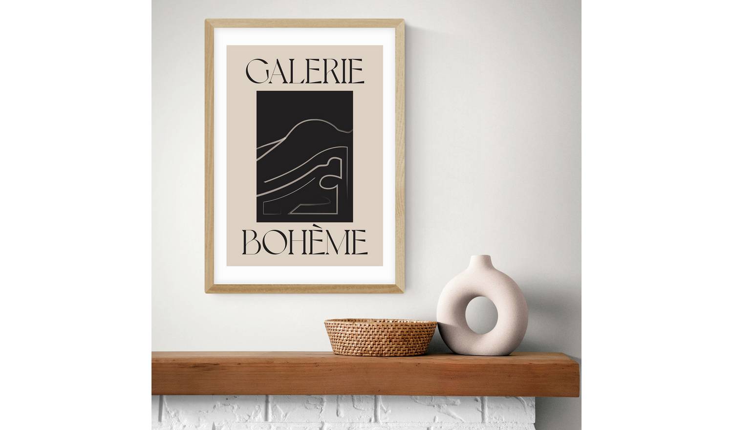 East End Prints La Vie Boheme Oak Frame Art Print - A2