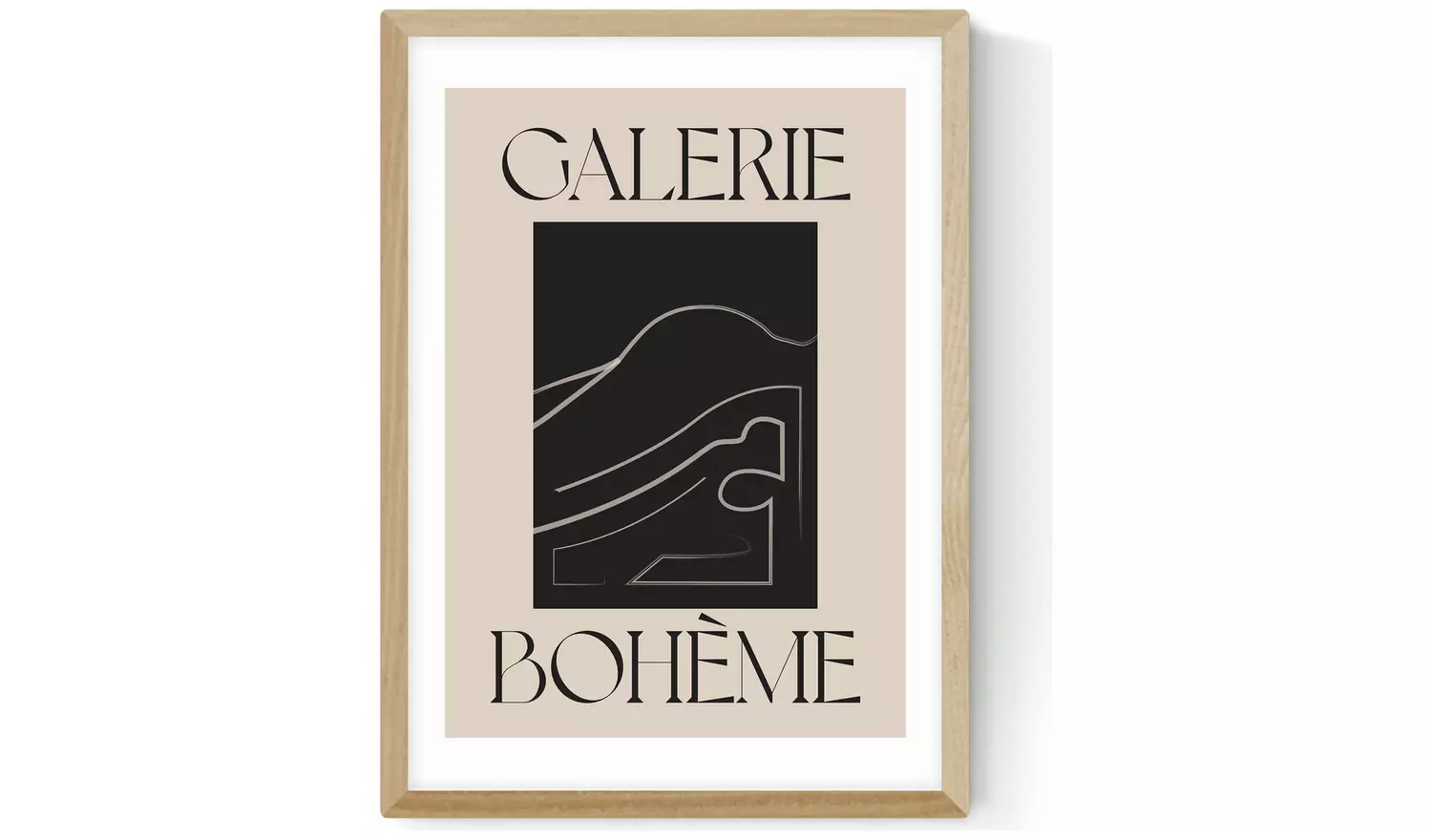 East End Prints La Vie Boheme Oak Frame Art Print - A2