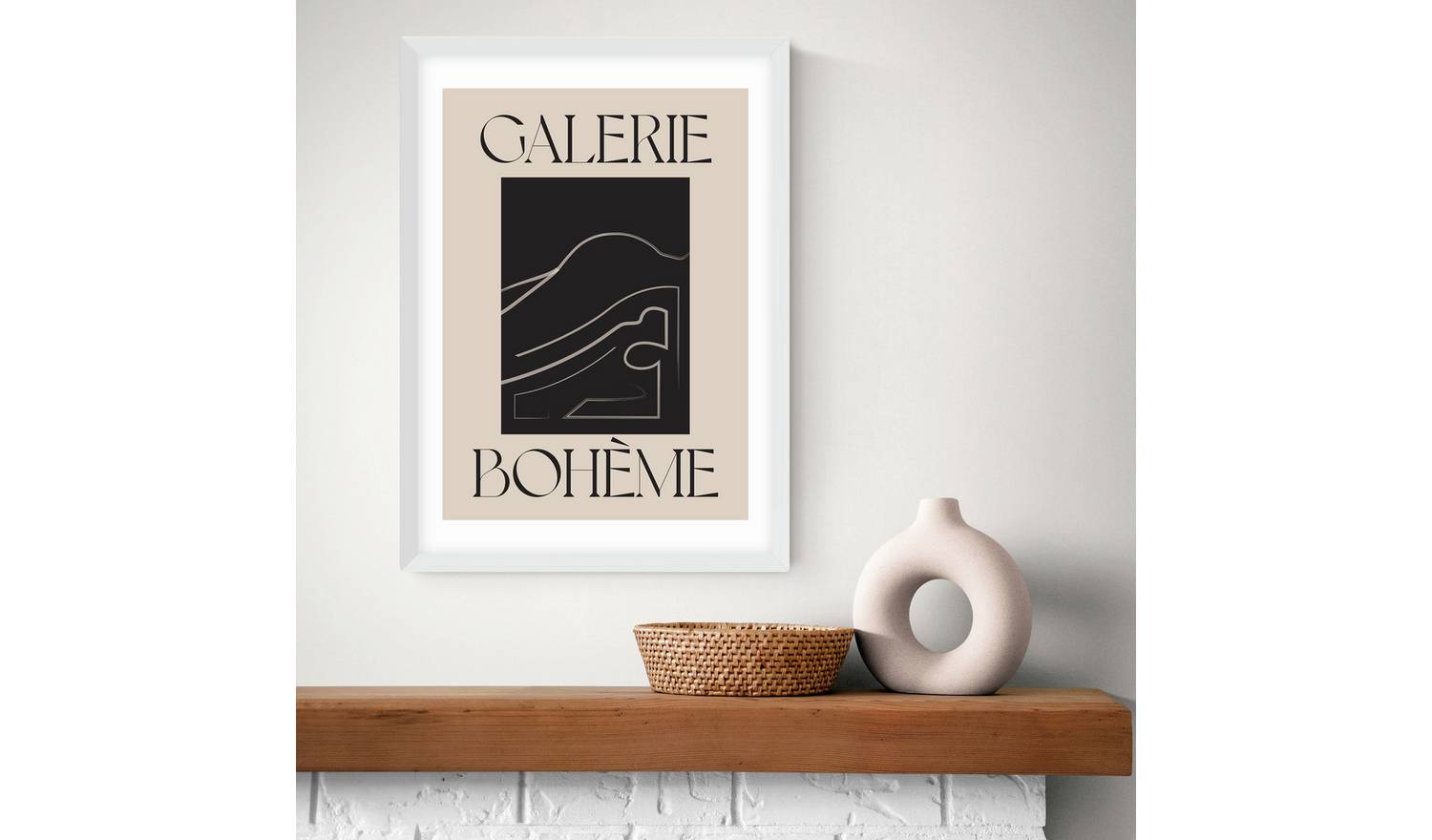 East End Prints La Vie Boheme White Frame Art Print - A3
