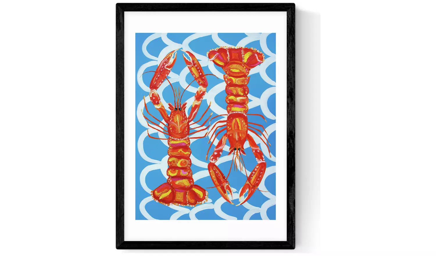 East End Prints Langoustines Black Frame Art Print - A2