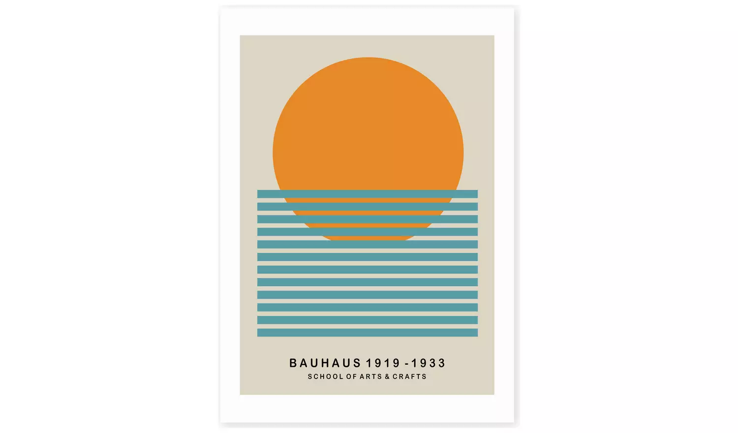 East End Prints Sun Bauhaus Art Print - A3
