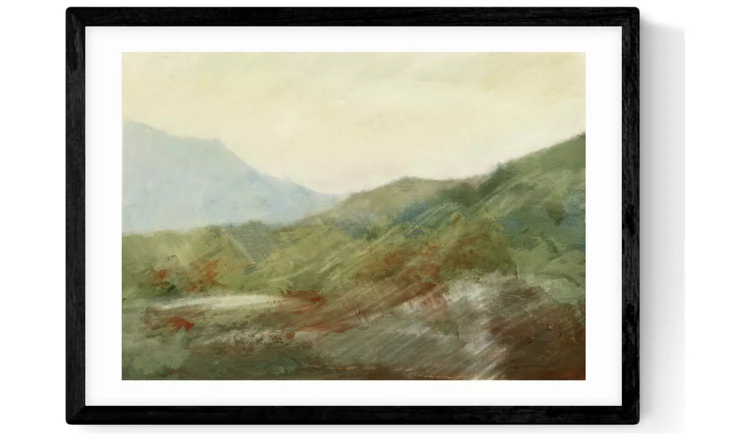 East End Prints Moor Path Black Frame Art Print - A2