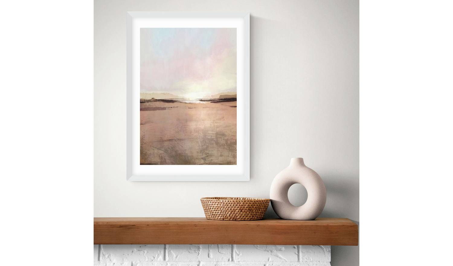 East End Prints New Dawn White Frame Art Print - A2