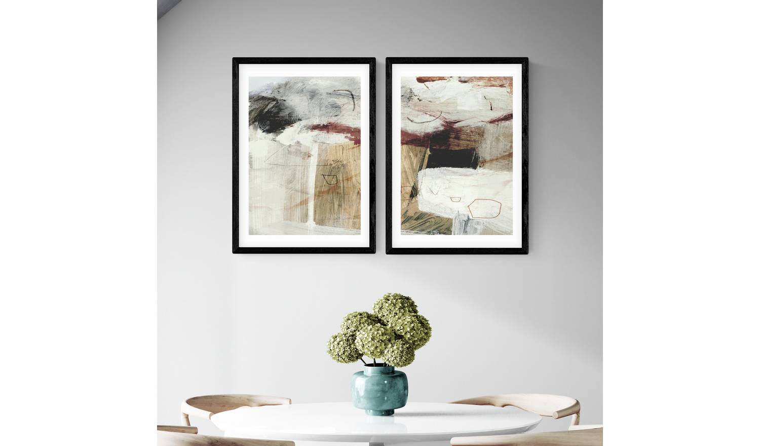 East End Prints Paint Abstract Black Frame Art Print - A3