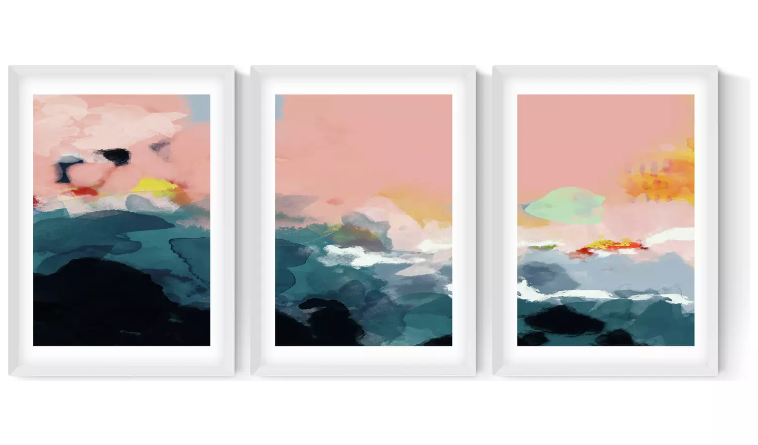 East End Prints Landscape White Frame Art Print Set - A3
