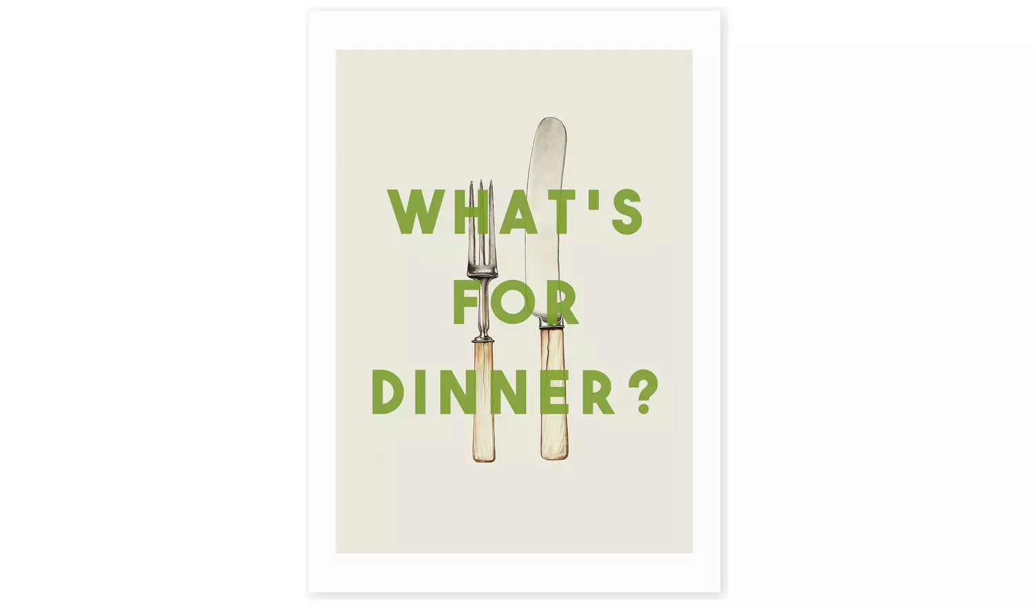 East End Prints Whats For Dinner Art Print - A2