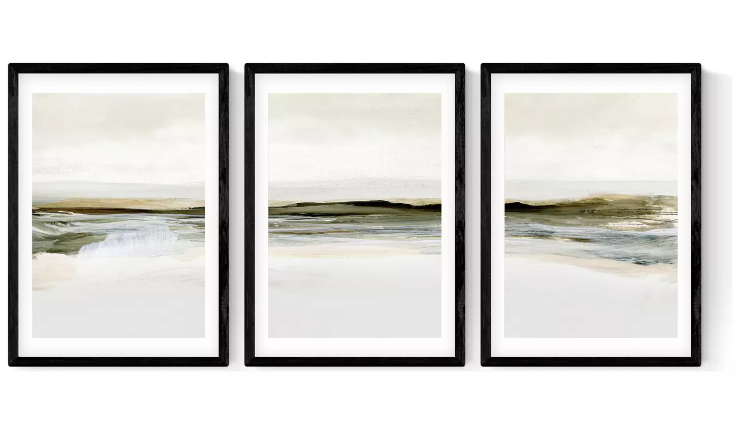 East End Prints Winter Landscape Black Frame Art Print - A2