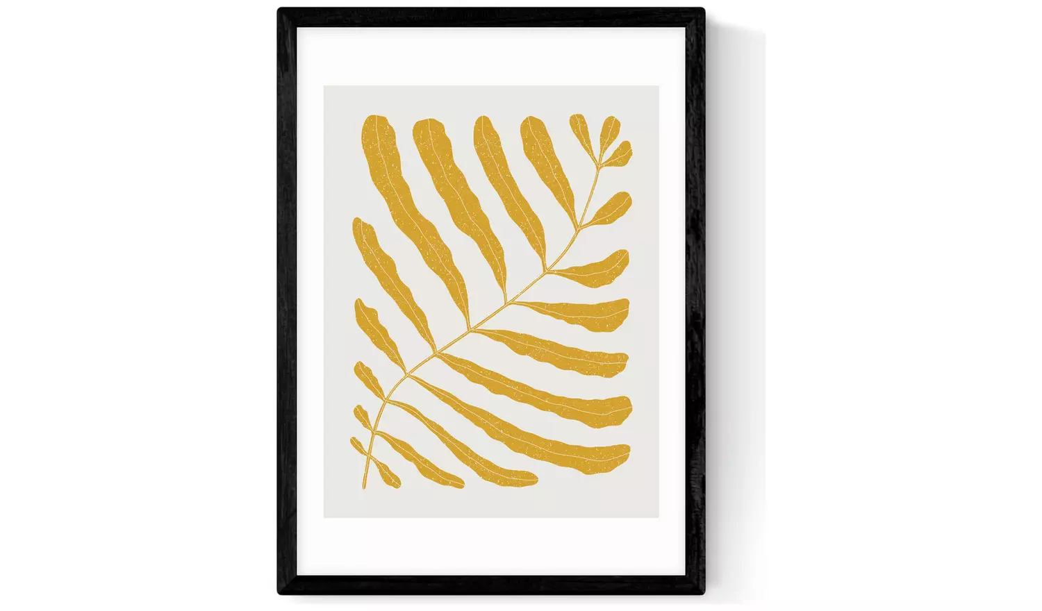 East End Prints Yellow Plant Black Frame Art Print - A2