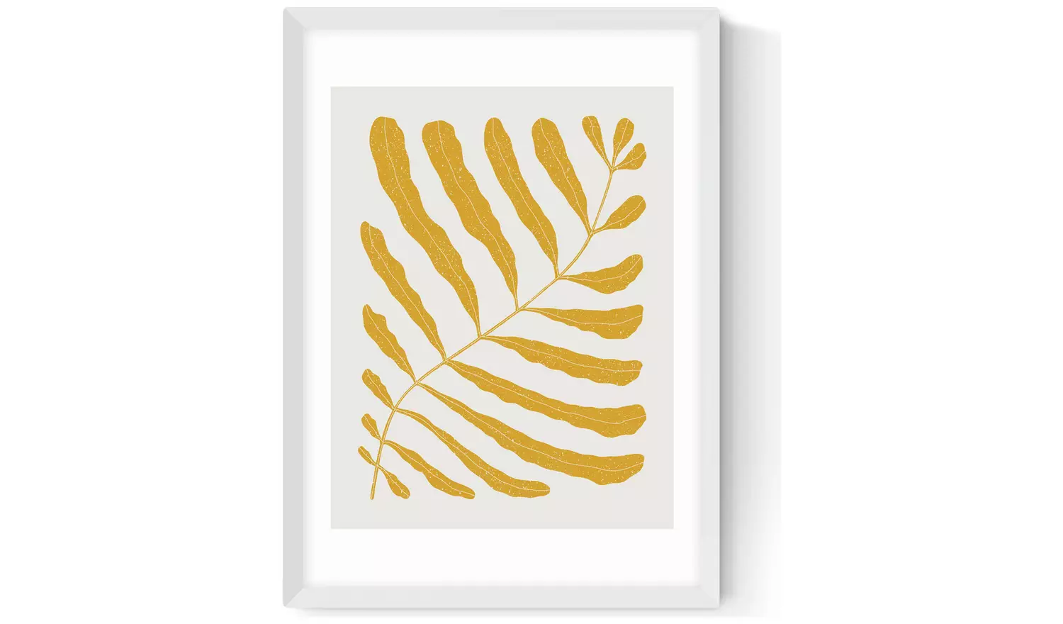 East End Prints Yellow Plant White Frame Art Print - A2