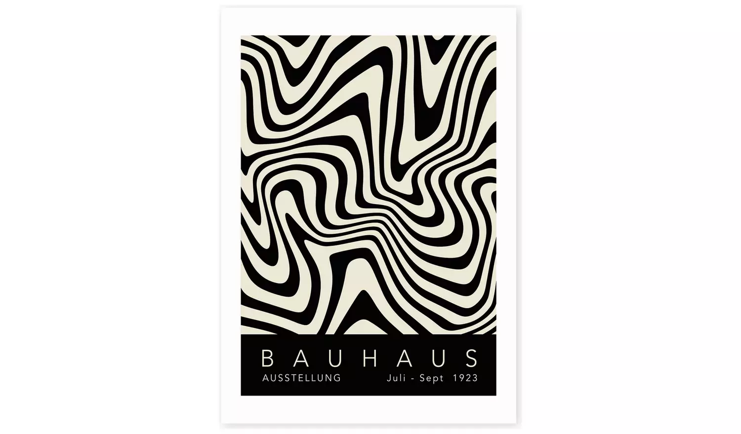 East End Prints Bauhaus Black Art Print - A2