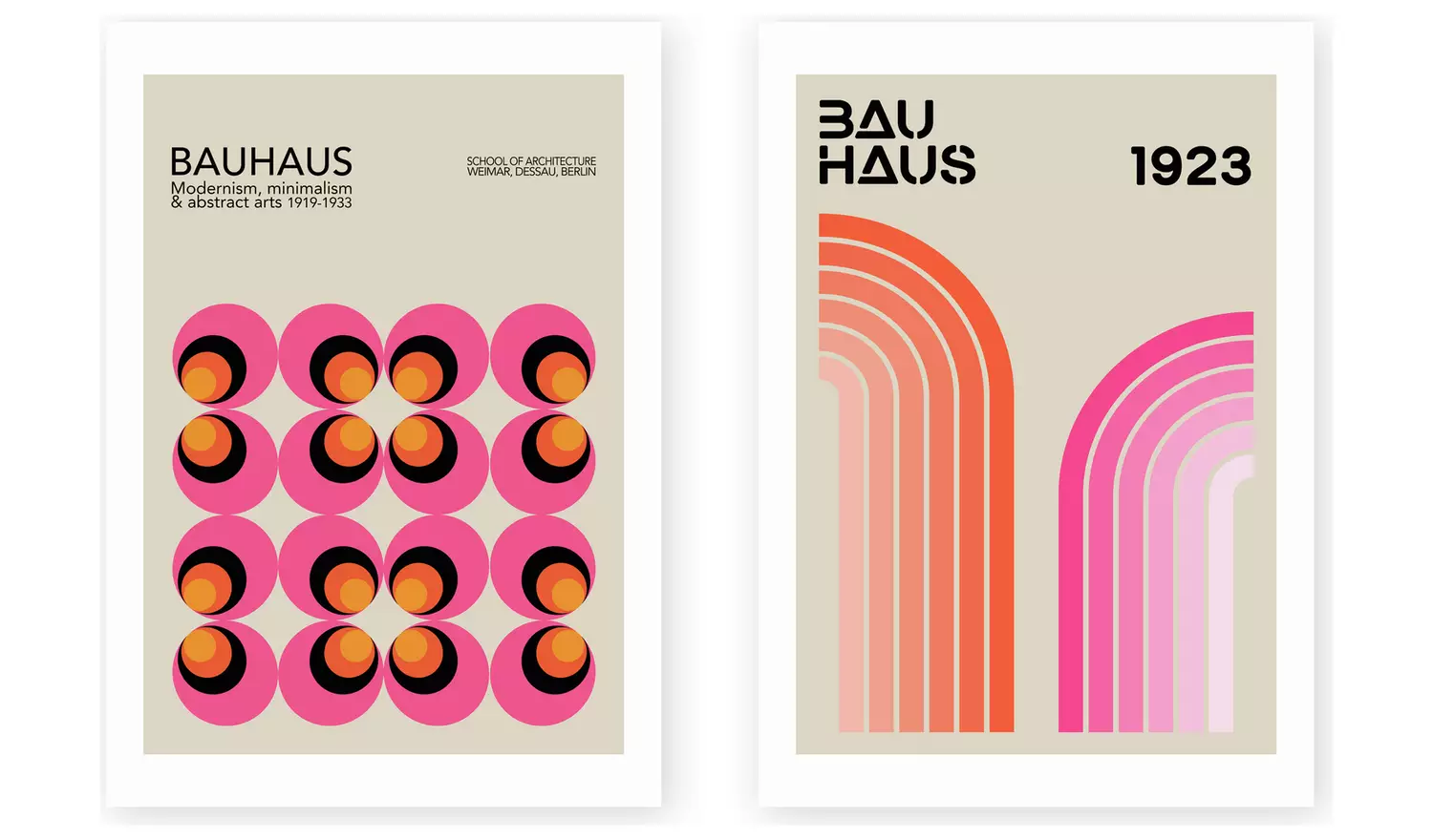 East End Prints Bauhaus Twin Set Art Print - A2