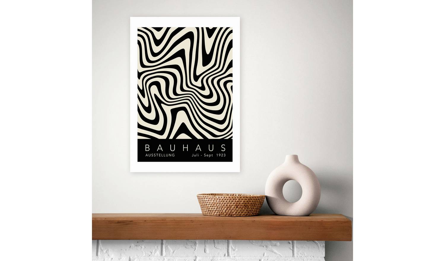 East End Prints Bauhaus Black Art Print - A3