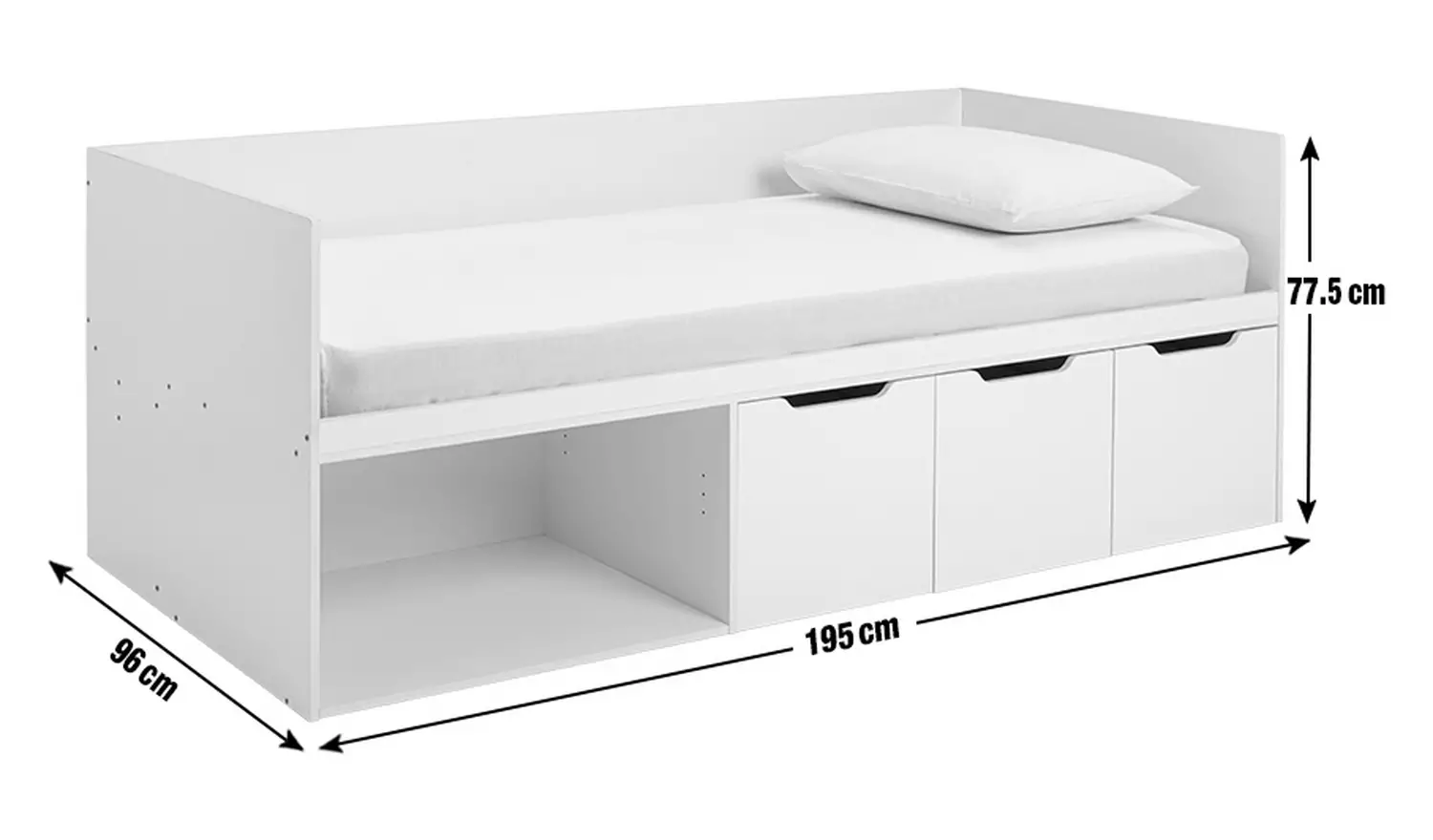 Habitat Jude Storage Cabin Bed - White