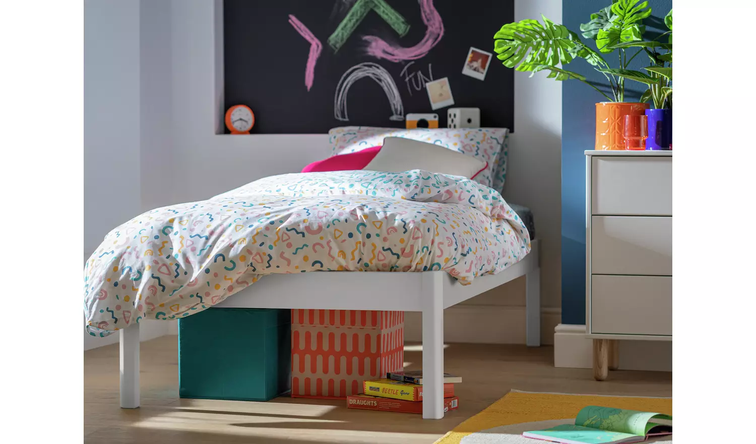 Habitat Odin Single Platform Bed Frame - White