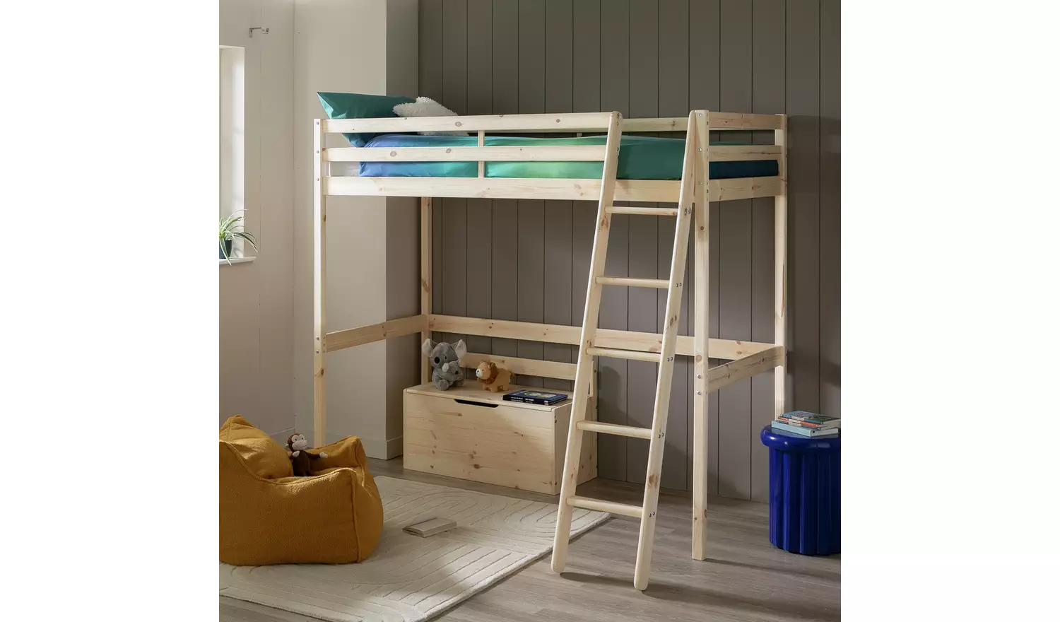 Argos Home Kaycie High Sleeper Single Bed Frame - Pine