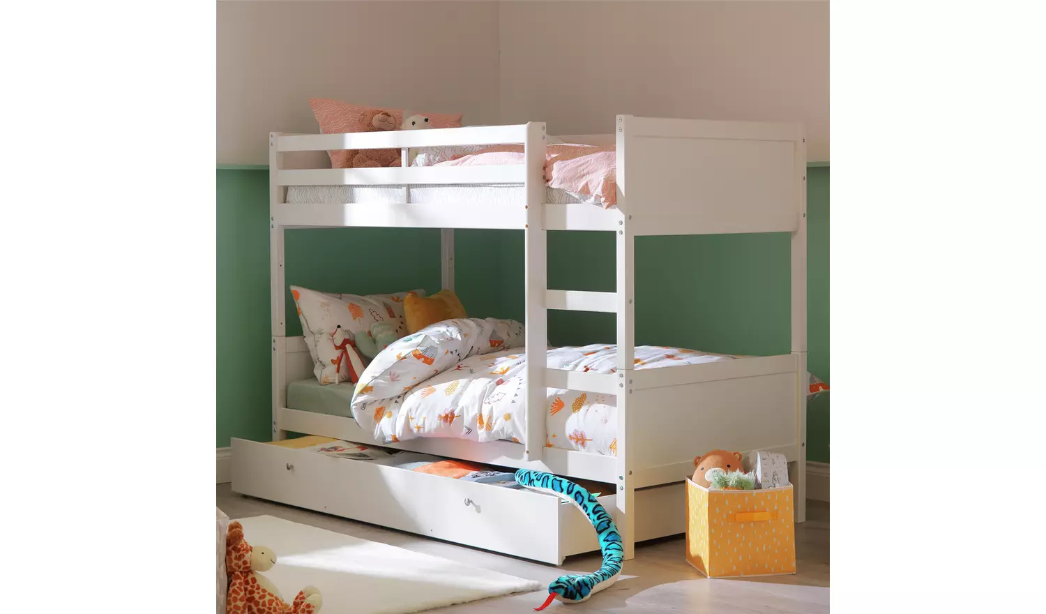 Habitat Detachable Bunk Bed with Storage - White