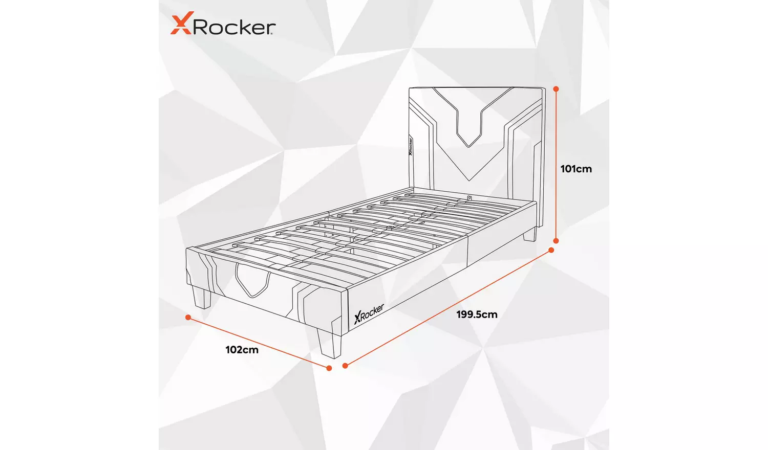 X Rocker Chromis Single Bed in a Box - Blue