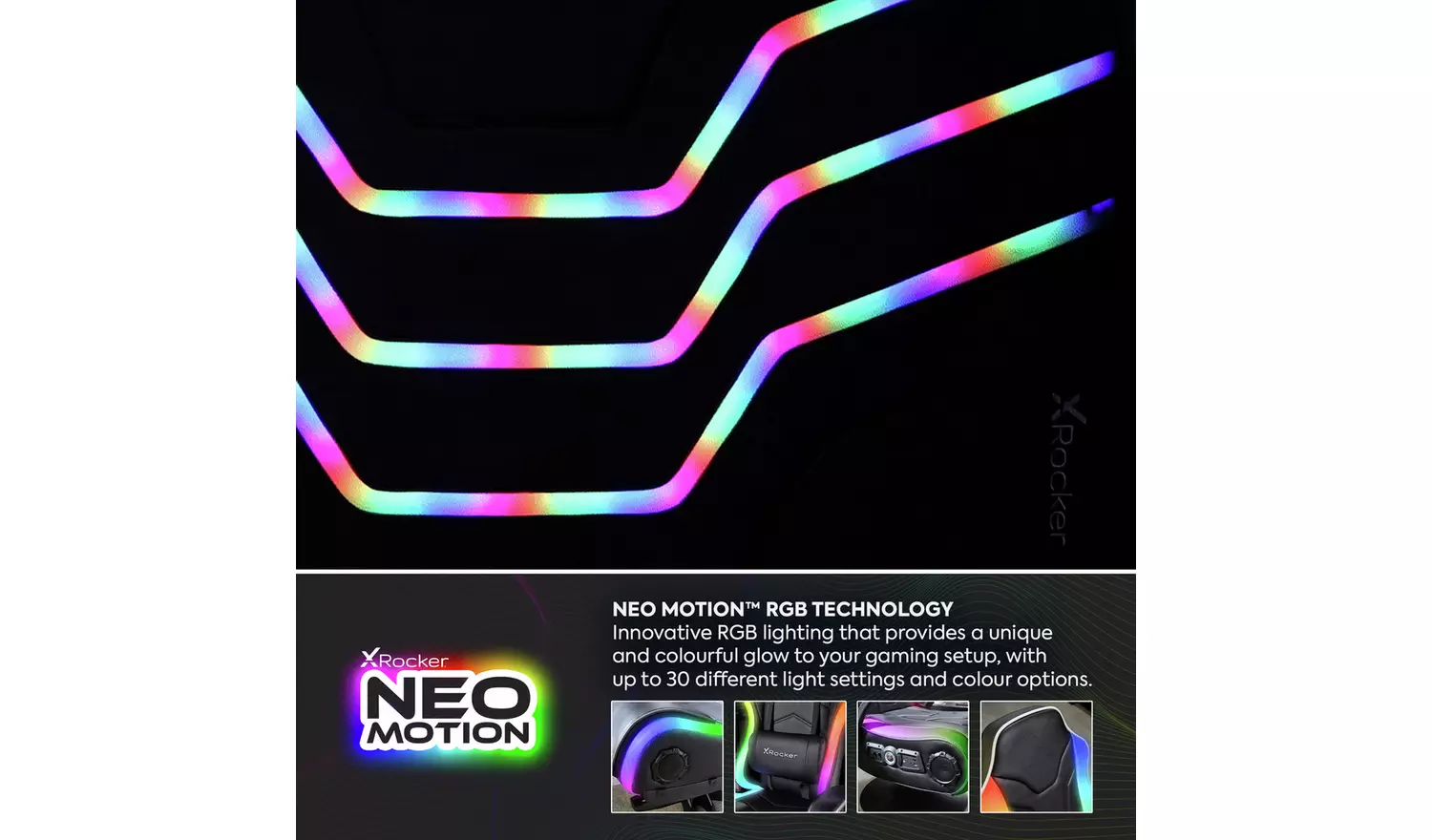 X Rocker Cosmos RGB Single Bed - Black