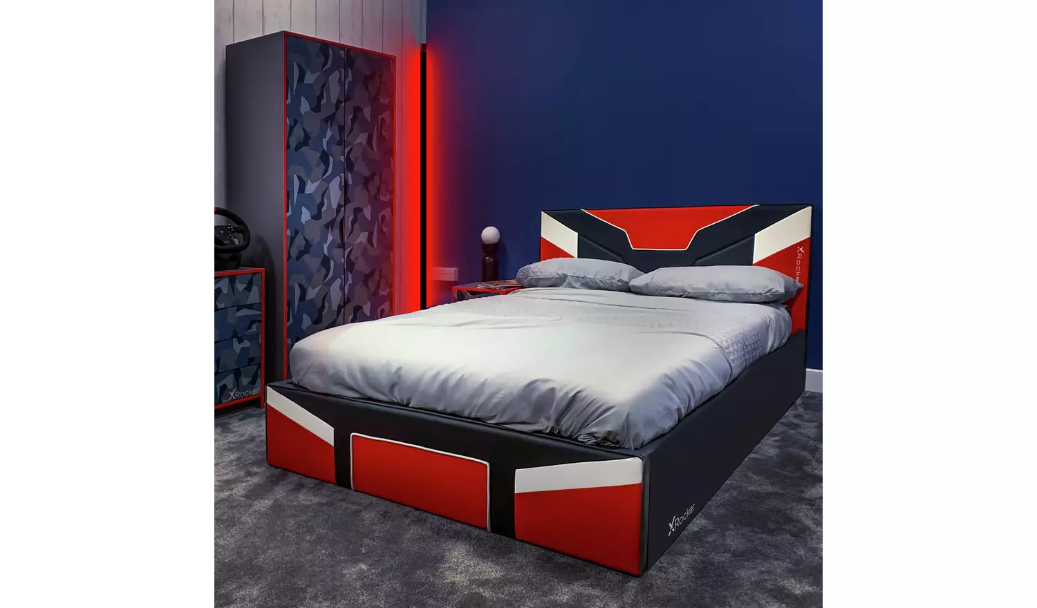 X Rocker Cerberus Gaming Bed in a Box Double - Red