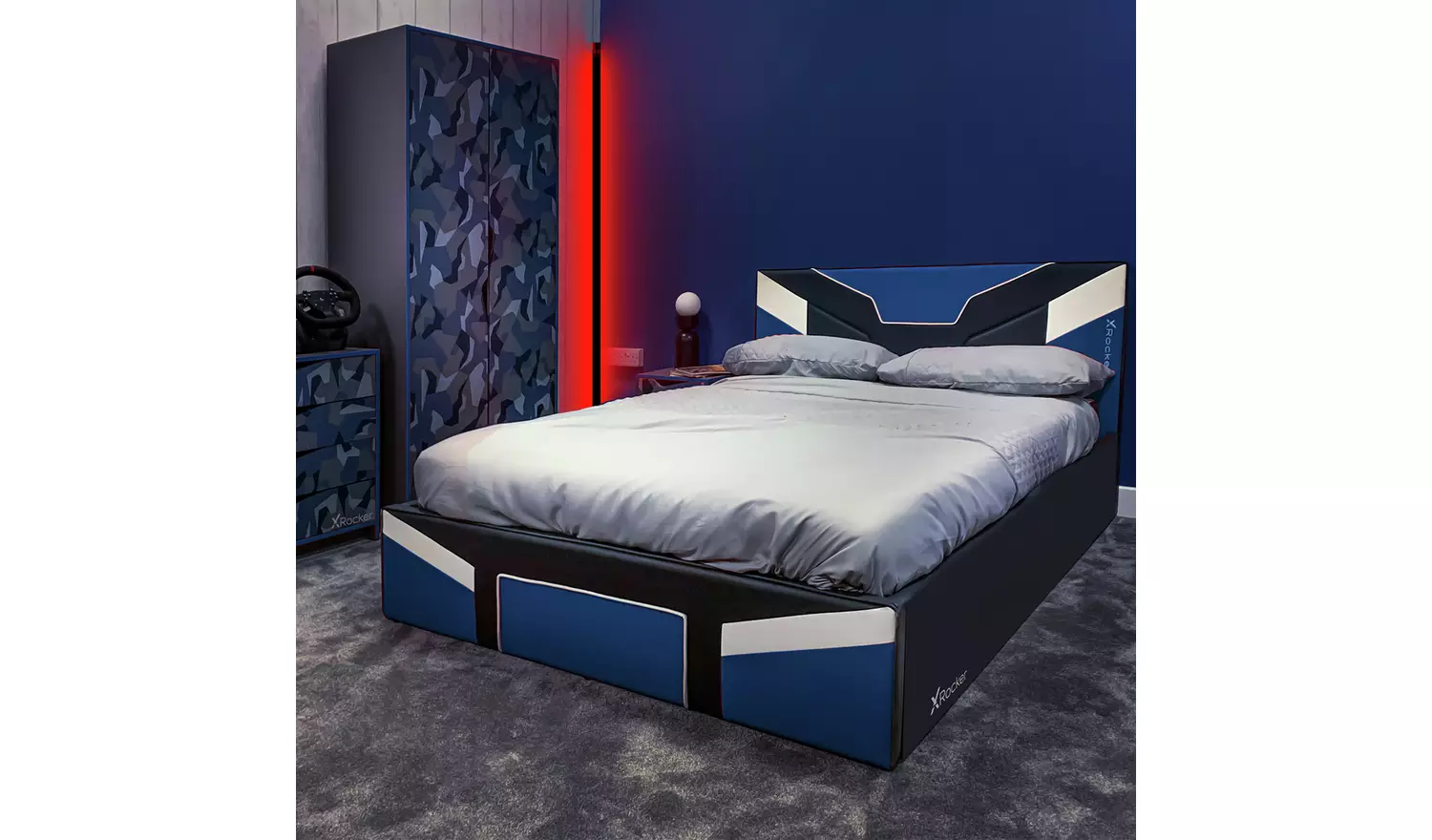 X Rocker Cerberus Gaming Bed in a Box Double - Blue