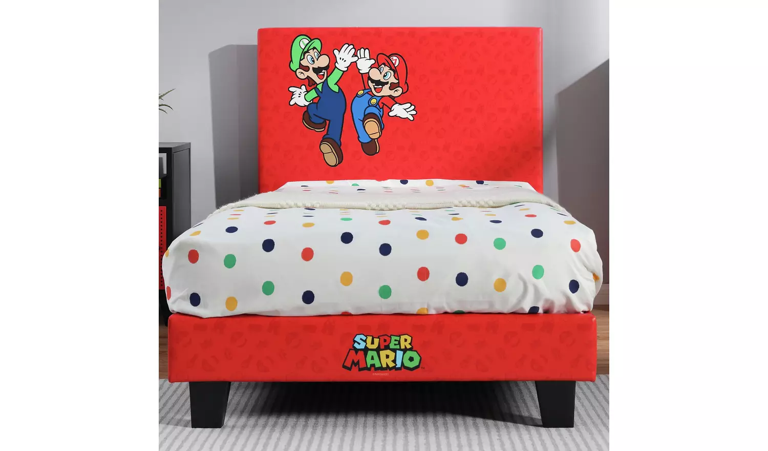 X Rocker Nintendo Mario Single Bed Frame - Red