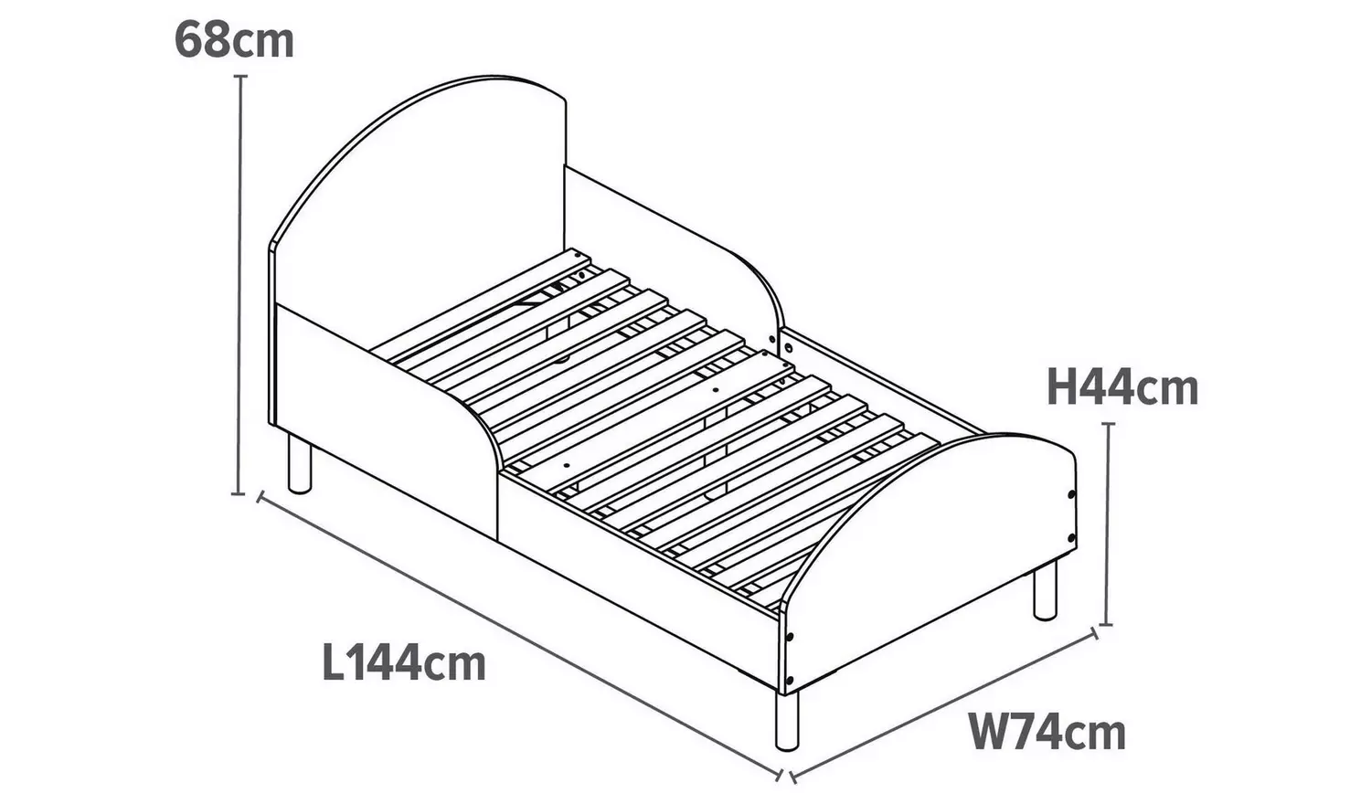 Liberty House Toddler Bed - White