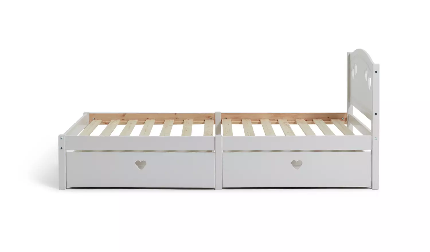 Argos Home Mia Single Bed Frame with 2 Drawers - White