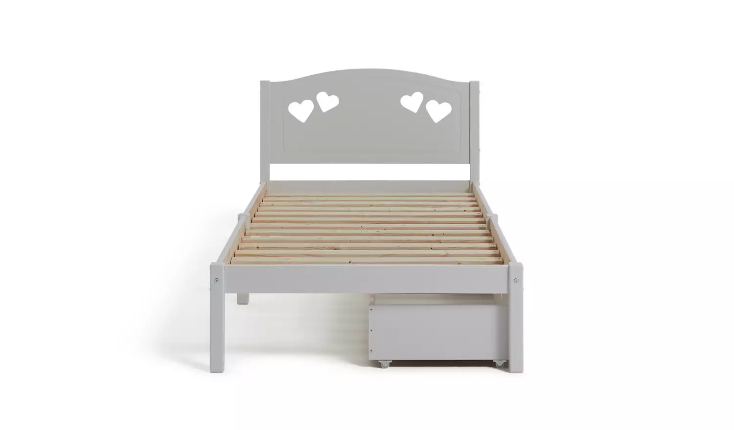 Argos Home Mia Single Bed Frame with 2 Drawers - White